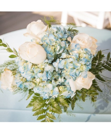 Blue Hydrangea Centerpiece