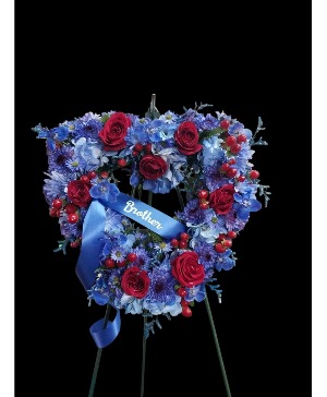 Blue is my heart Blue and Red open heart