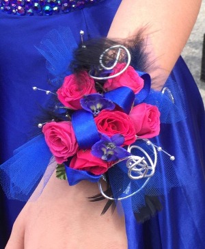 Blue Lagoon Prom Corsage