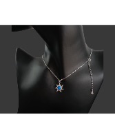 Blue Opal Sun Necklace 