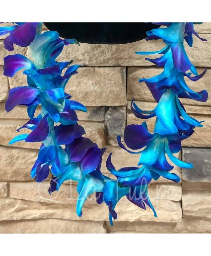 blue orchid lei  