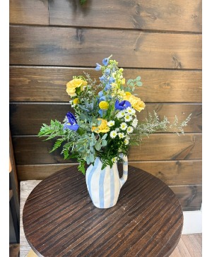 Blue Picnic Pitcher 