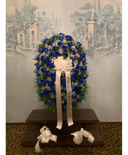 Blue rose spray Standing Sprays