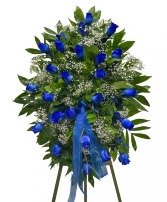 Blue Roses Standing Spray