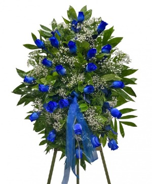 Blue Roses Standing Spray