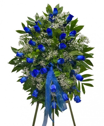 Blue Roses Standing Spray