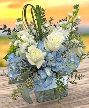 Blue Serenity Vase arrangement 