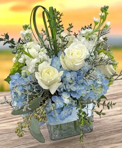 Blue Serenity Vase arrangement 
