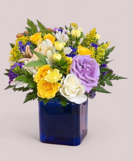 Blue Skies and Buttercups Funeral & Sympathy Arrangment, Get Well, Thank You, For Him