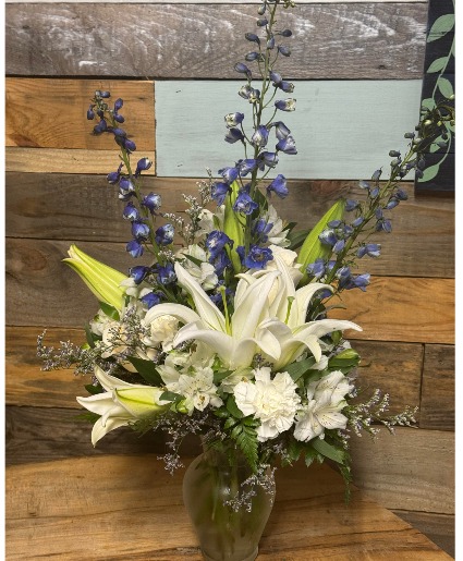 Blue Skies and Pure Grace Flower Arrangement