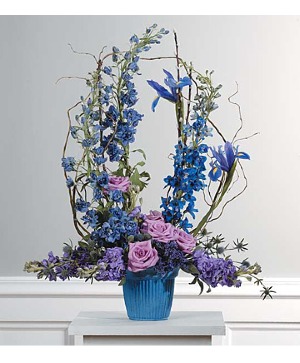 Blue Skies Remembrance Sympathy Arrangement