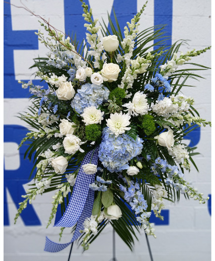 blue sky  Blue White Standing Spray