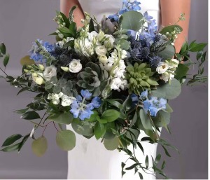 Blue Sophistication  Bridal Bouquet
