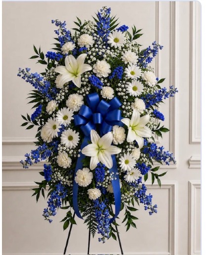 Blue Standing Spray  Standing Easel 