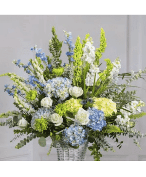 Blue & White Garden Basket 