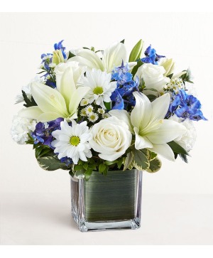 Blue & White Healing Tears  Arrangement