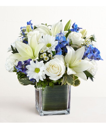 Blue & White Healing Tears  Arrangement