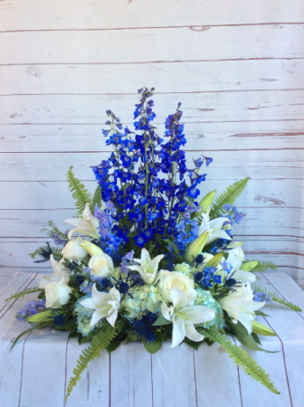 Blue & White Send Off URN Ring
