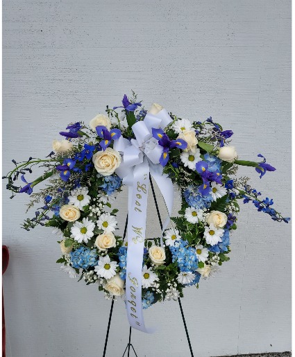Blue white Standing Easle  Gathering Easle