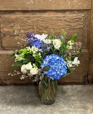 Deep Blue  Flower Arrangement