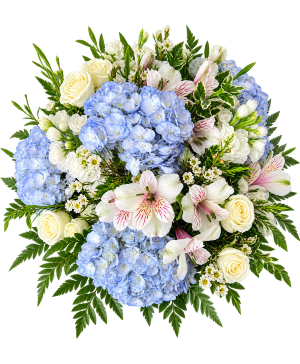 BLUEBERRY BLISS Cube Vase Arrangment