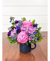 Blueberry Bliss Mug Arrangement 