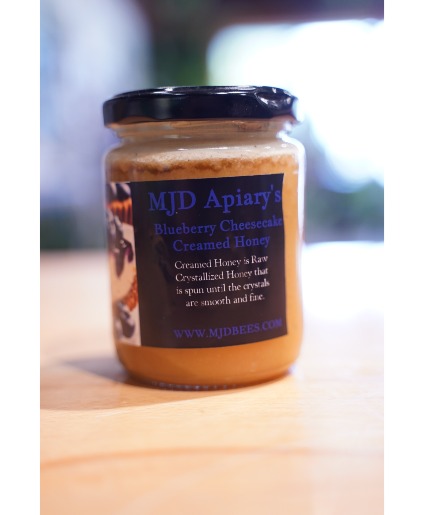 Blueberry Cheesecake Creamed Honey MJD Apiary