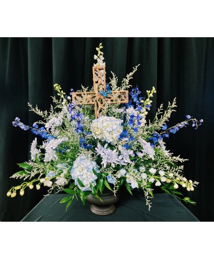 BLUETIFUL URN ARRANGEMENT