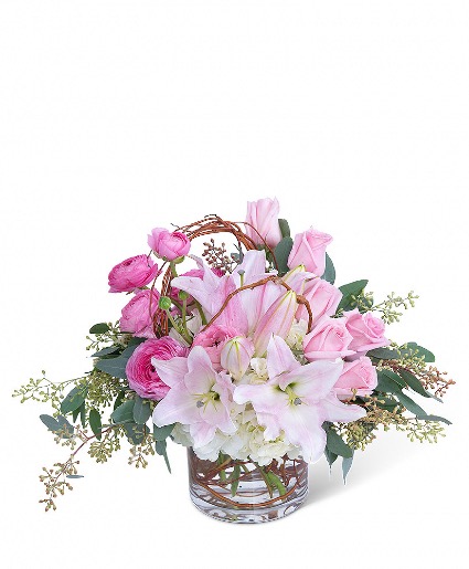 Blush and Willow Flower Arrangement 
