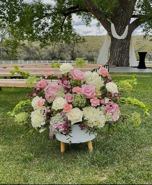 Blush & Ivory Bloom Aisle Florals
