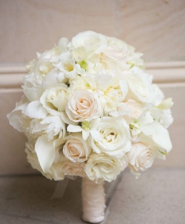 Blush Pink Bridal Bouquet Wedding Package in Braintree, MA | Braintree Flowers
