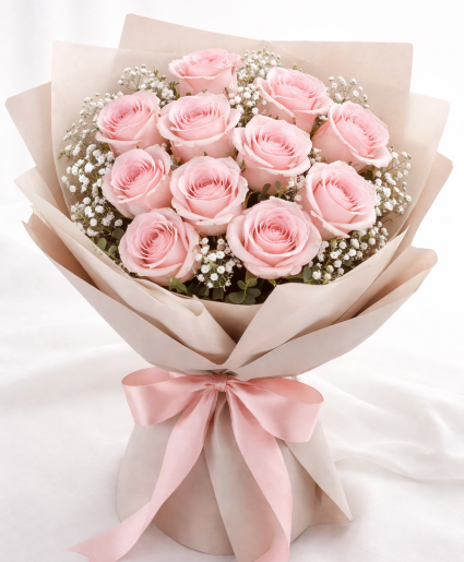 Blush Pink Rose Bouquet 