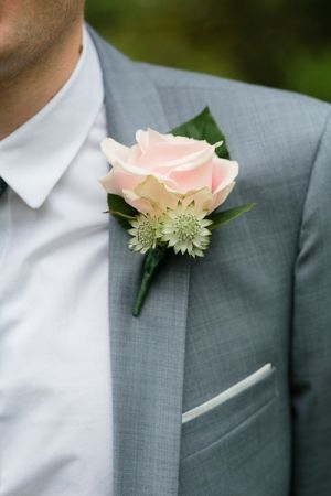 Blush Rose Boutiniere  