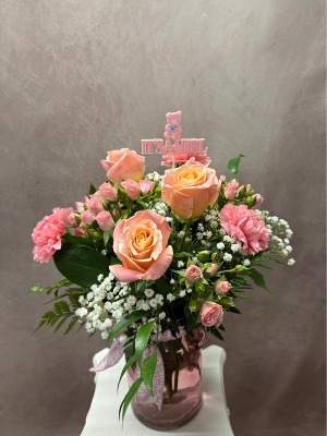 Blushing Baby Bliss Flower Arrangement