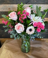 Blushing Beauty Fresh Flower arrangement