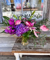 Blushing Blooms in the Tropics Floral Arrangement