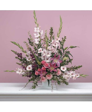 Blushing Comfort Arrangement Sympathy Arrangement