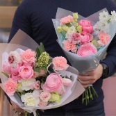Blushing Love Wrapped Bouquet