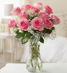 Blushing Pink Roses 1 Dozen 