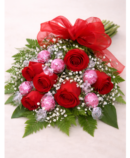 Blushing Rose Hand Tied Bouquet 