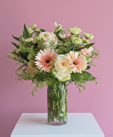Blushing Sweetness Vase Arrangement  in Trenton, ON | Designs by Alexis Rose