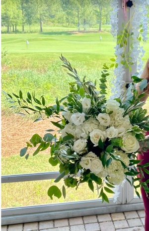 Boho white flowers Bridal Bouquet
