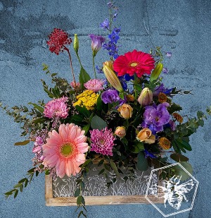 Boite de Fleurs Fraiches Arranged Container