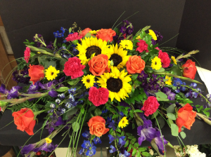 Casket - Bold and Bright  Casket Spray