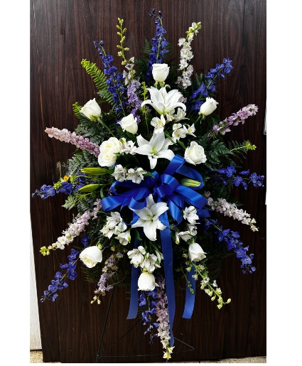 Bold in Blues Standing Spray   