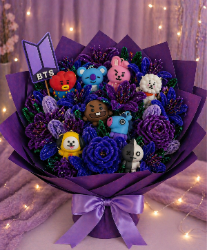 Borahae Fantasy Bouquet Call Us for Faster Service & Daily Specials: (915) 303-8500 Text Us to Order Anytime: (915) 505-3708 Your trusted source for Flowers & Delivery in El Paso TX