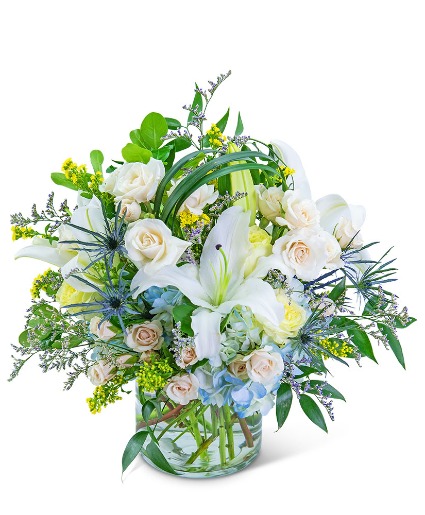 Bossa Nova Blues Flower Arrangement