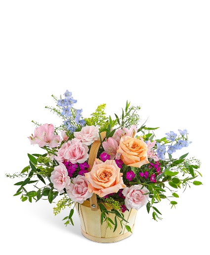 Botanical Basket Flower Arrangement