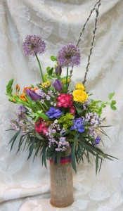 Botanical Burlap Wrap Everyday Floral