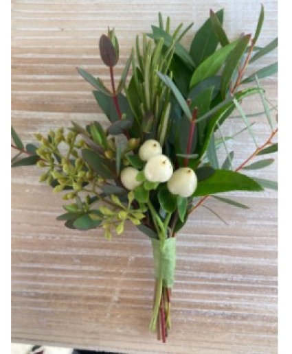Botanical Greens Boutonniere 